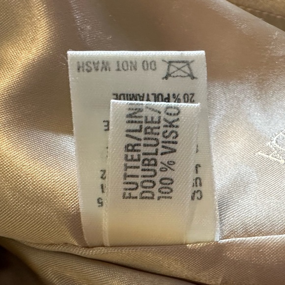 1980s Vintage ESCADA Virgin Wool Blazer Butter Yellow Size Small - Picture 10 of 11